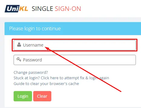 UniKL Portal Sign-In Process