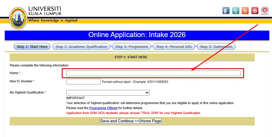 UniKL Admission Status: Check Online Application