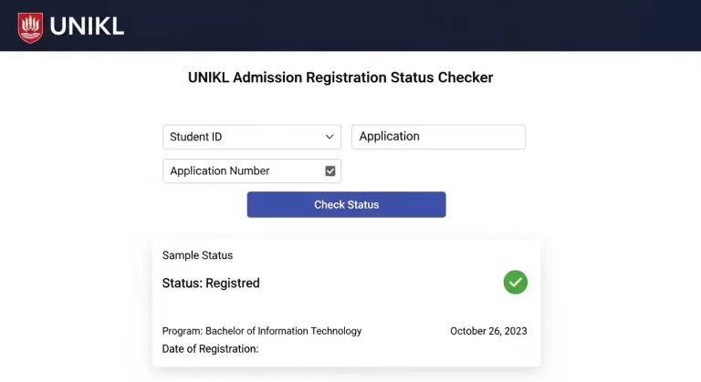 UNIKL Admission Registration Status Checker