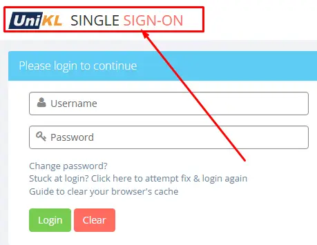 UniKL Portal Sign-In Process